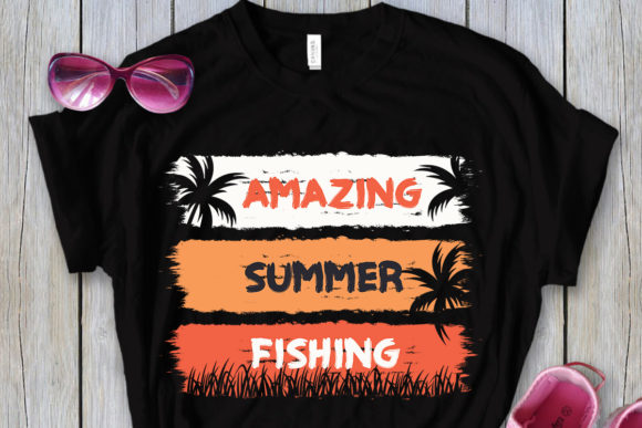 Amazing Summer Fishing T-Shirts Design: Graphics & Print Templates