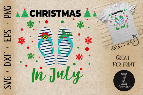 Christmas in July Summer Vacation Beach Graphics