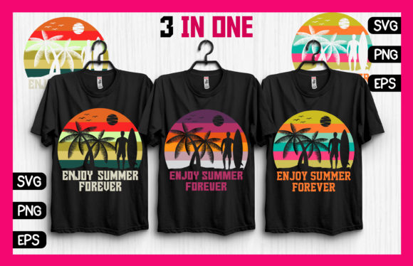 Enjoy Summer Forever T-shirt Design