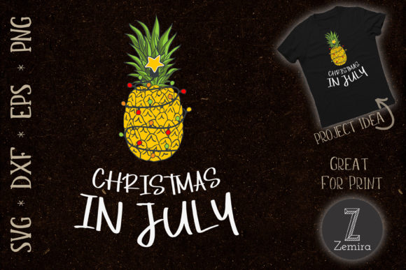 Pineapple Xmas Tree Summer Graphics