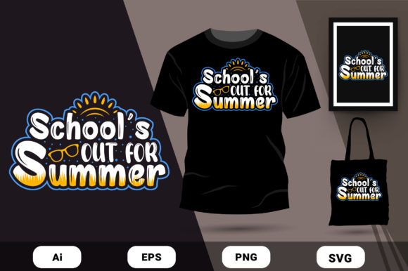 School's Summer T-shirt Design Graphic
