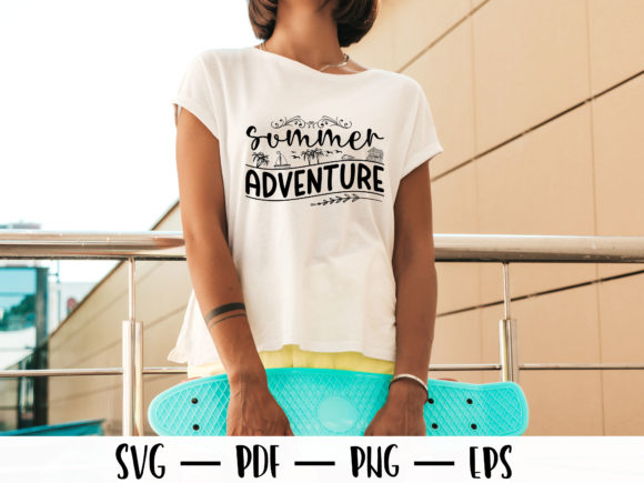 Summer Adventure T-shirt Design SVG