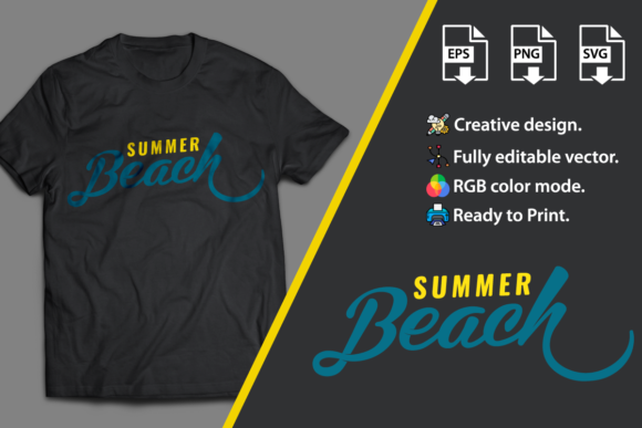 Summer Beach Graphics for T-Shirt Designs