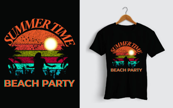 Summer Beach Party T-Shirt Graphics and Print Templates
