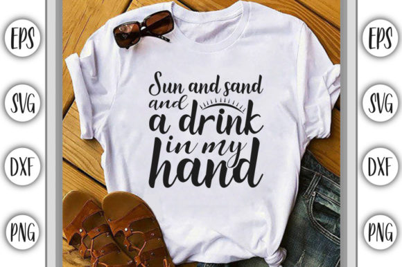 Summer Beach Svg Design, Sun and Sand