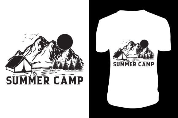 Summer Camping Tshirt Design Graphics