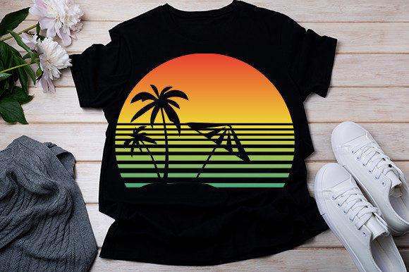 Summer Sun Set T Shirt Design Graphics