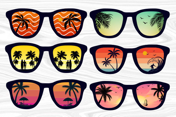 Summer Sunglass T Shirt Design: Graphics for Crafts & Small Business