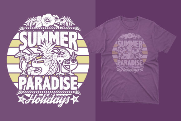 Summer Sunset T Shirt Graphics and Print Templates