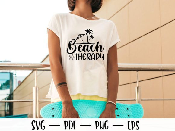 Summer T-shirt Design- Beach Therapy Svg