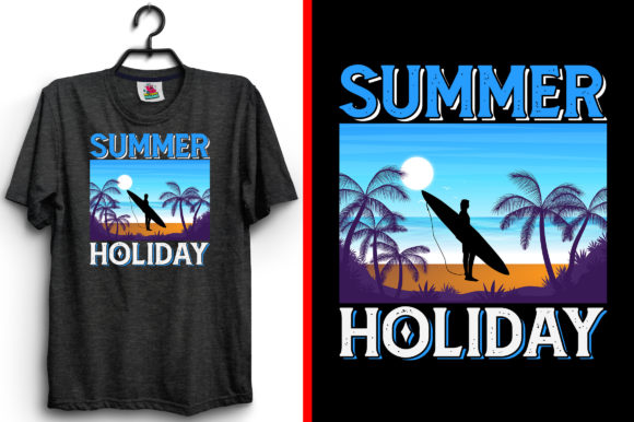 Summer T-Shirt Design: Graphics for Print Templates