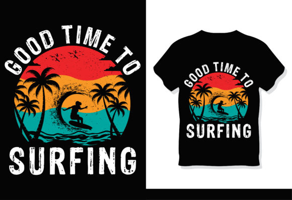 Summer T-shirt Design - Surfing