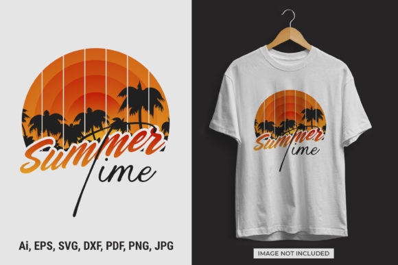 Summer Time SVG T-Shirt Design Graphics