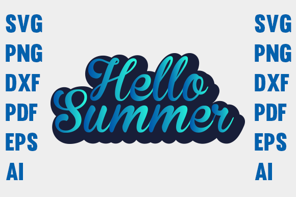 T-shirt Design- Hello Summer Graphics